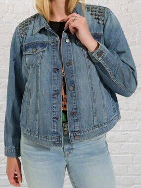 3X Denim Studded Trucker TORRID